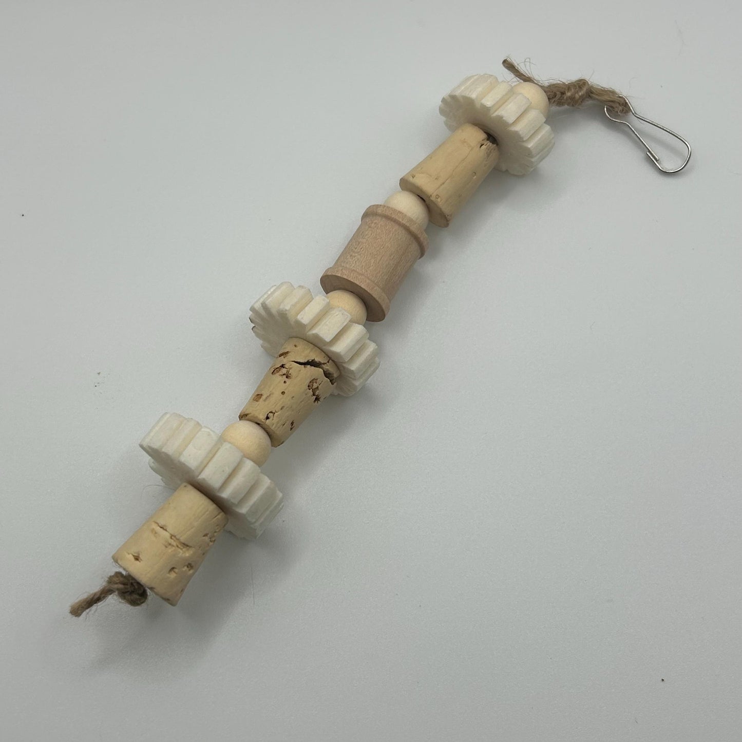 Mouse Chew Toy: Natural Sola Wood, Cork & Jute