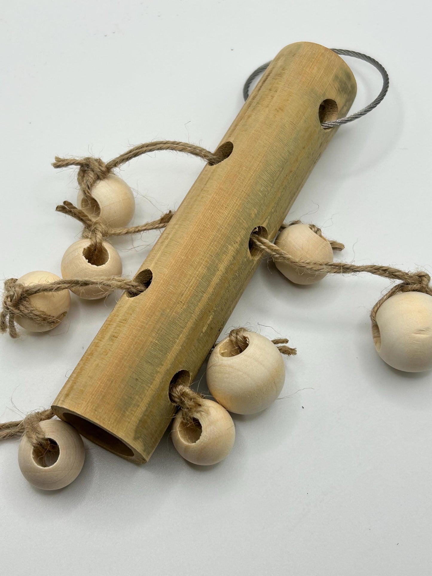 Bamboo Wood Chew Toy for Small Animals - naturally makes noise, enrichment item