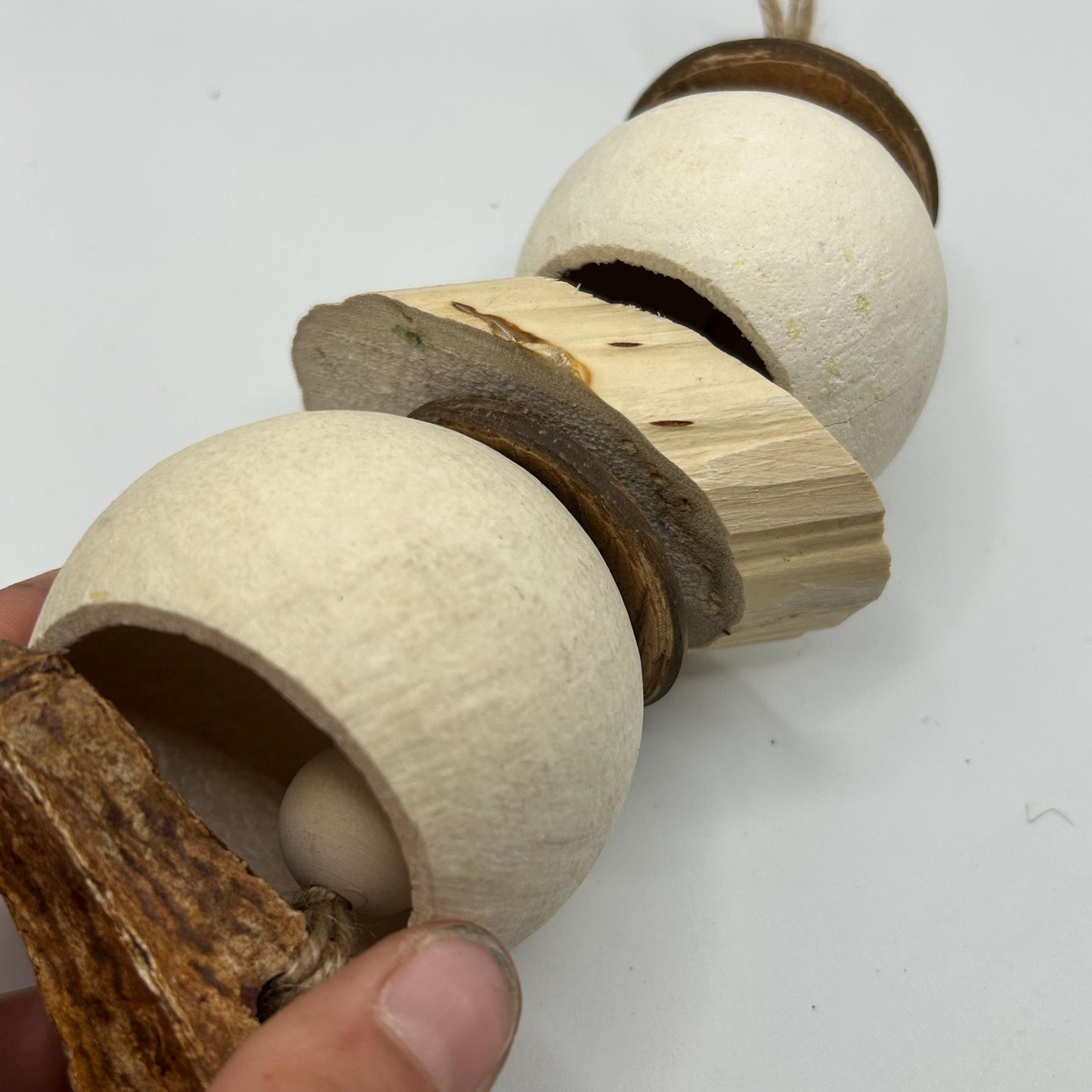 Small Animal Enrichment Toy: Coconut Shell, Yucca & Mahogany Pod