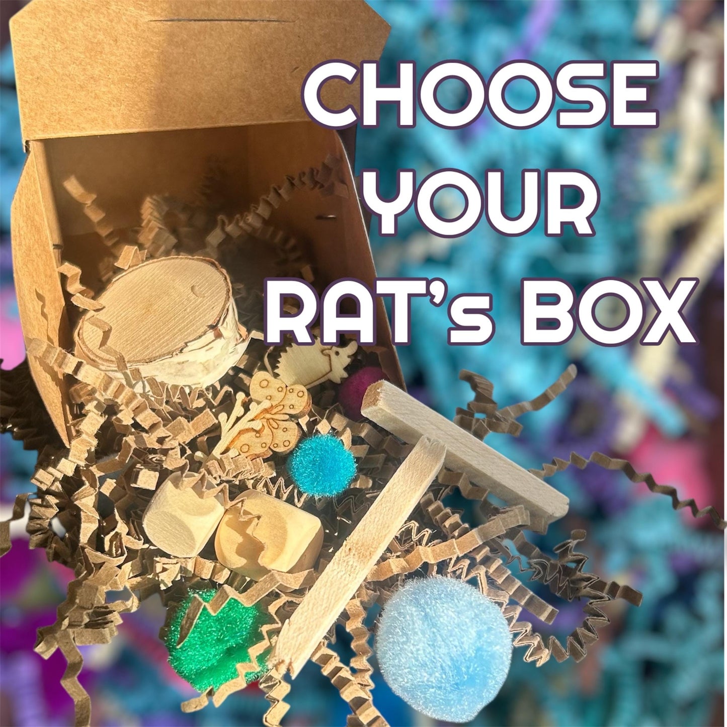 Rat Forage Box: Enrichment Toy with Natural Chews “The Original Rat Forage Box”