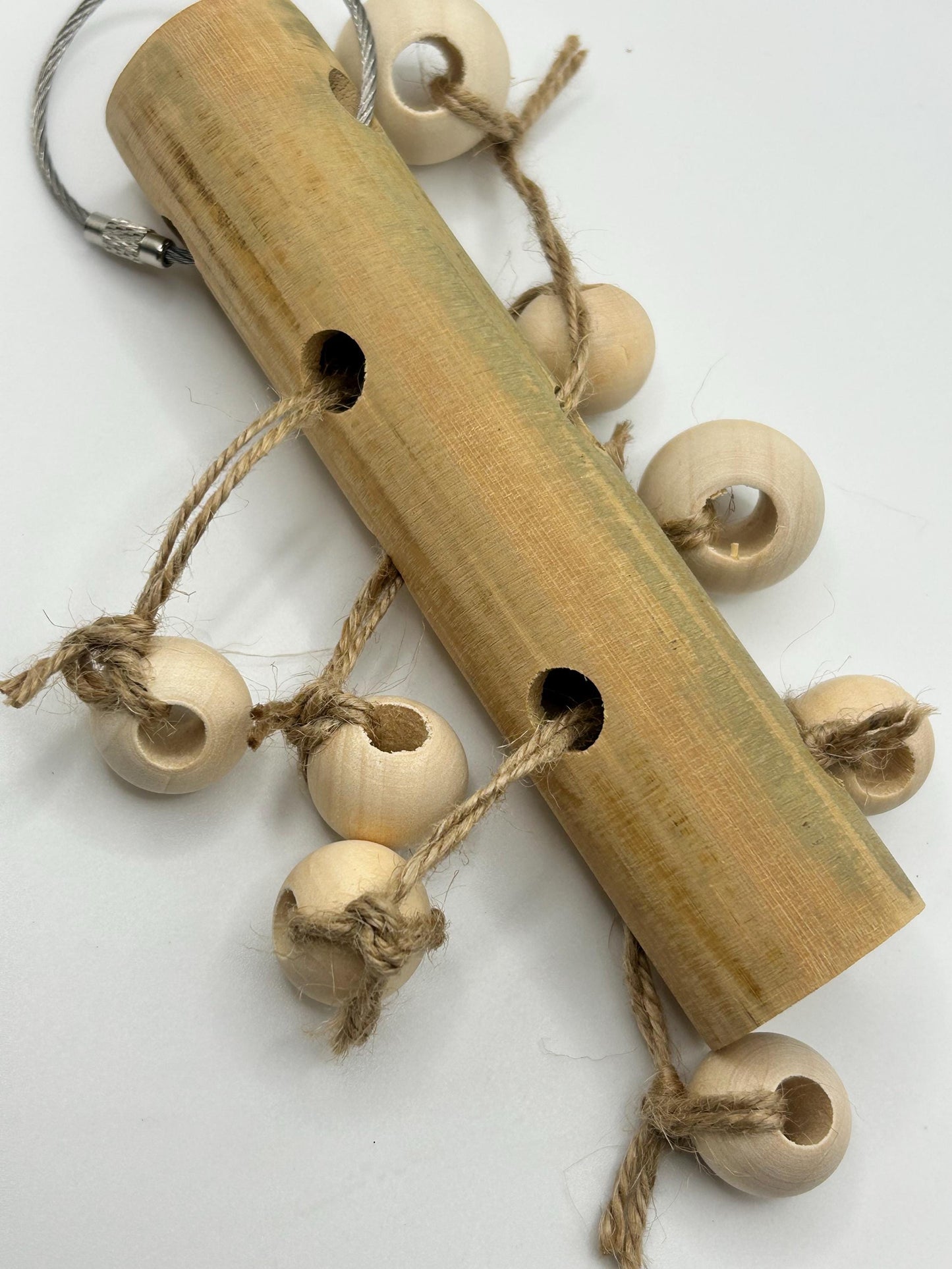 Bamboo Wood Chew Toy for Small Animals - naturally makes noise, enrichment item