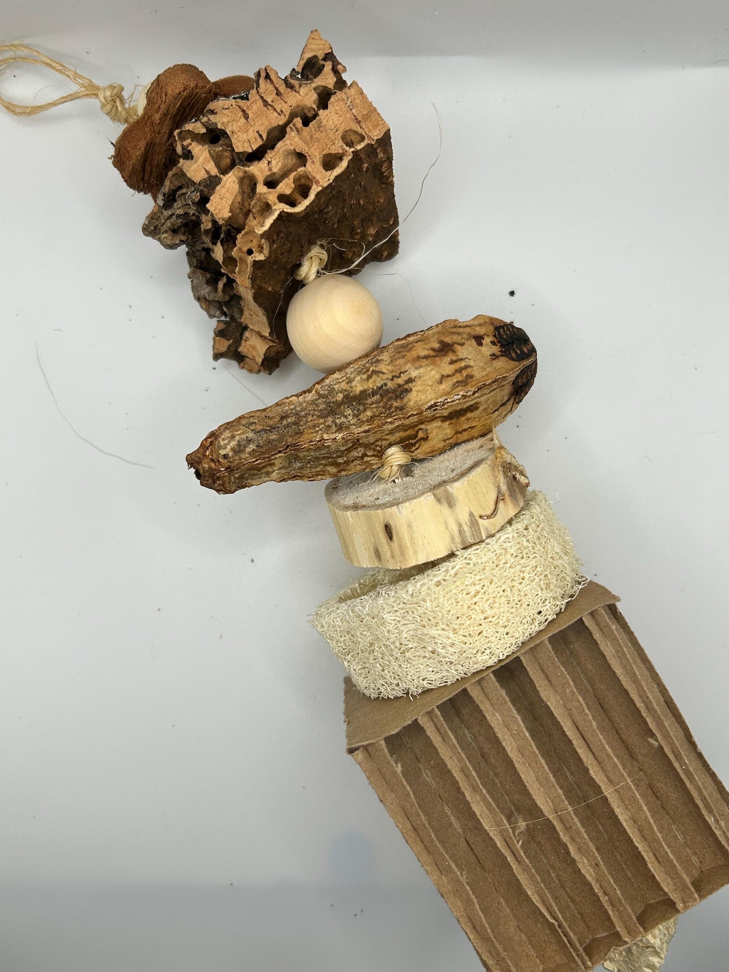 XL Small Animal Enrichment Toy: Natural Chew, Cork, Loofah