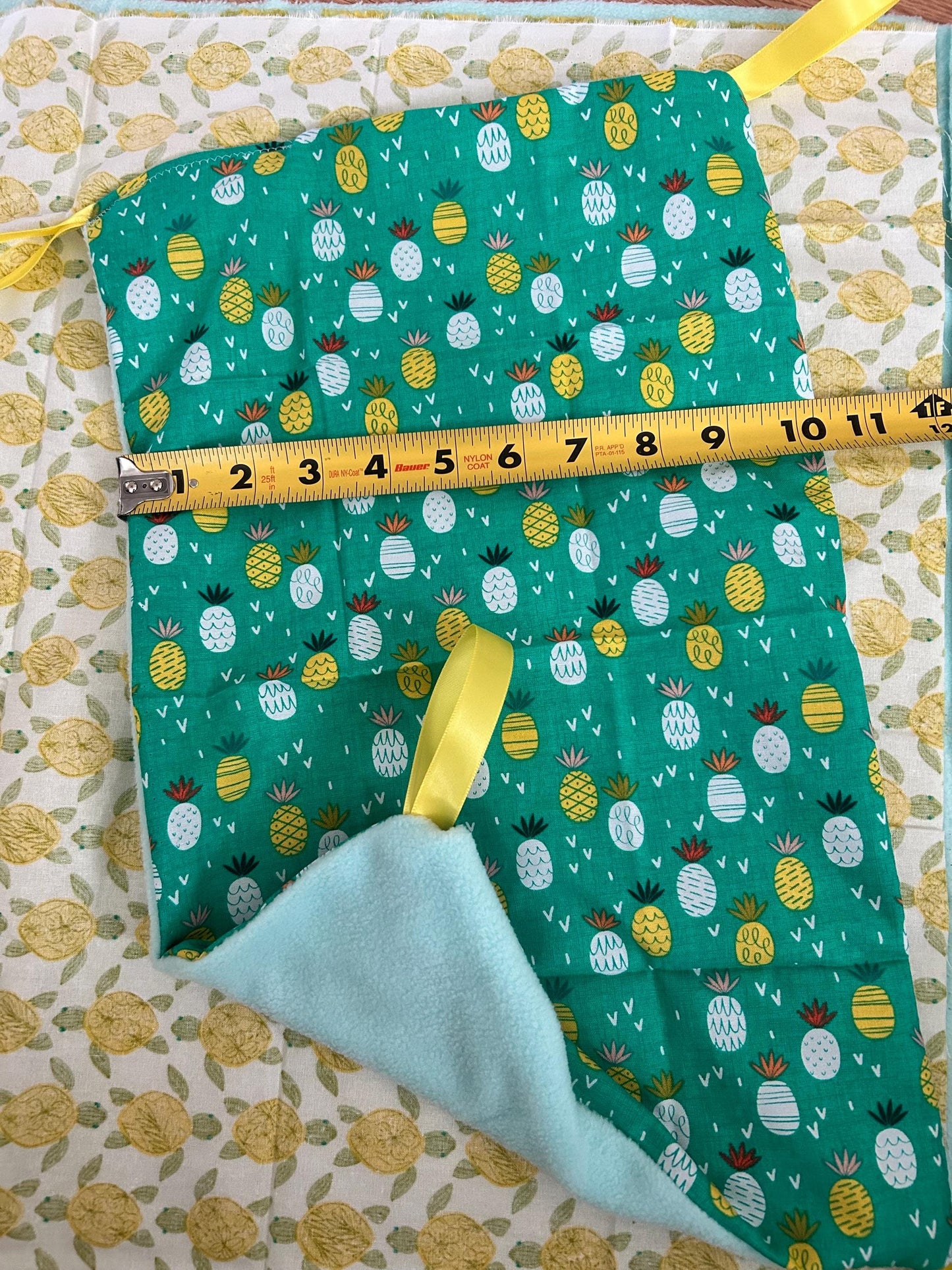 Reversible Fleece Cage Liner Set: Small Animal Hammock, "Summer Vibes" 17x10