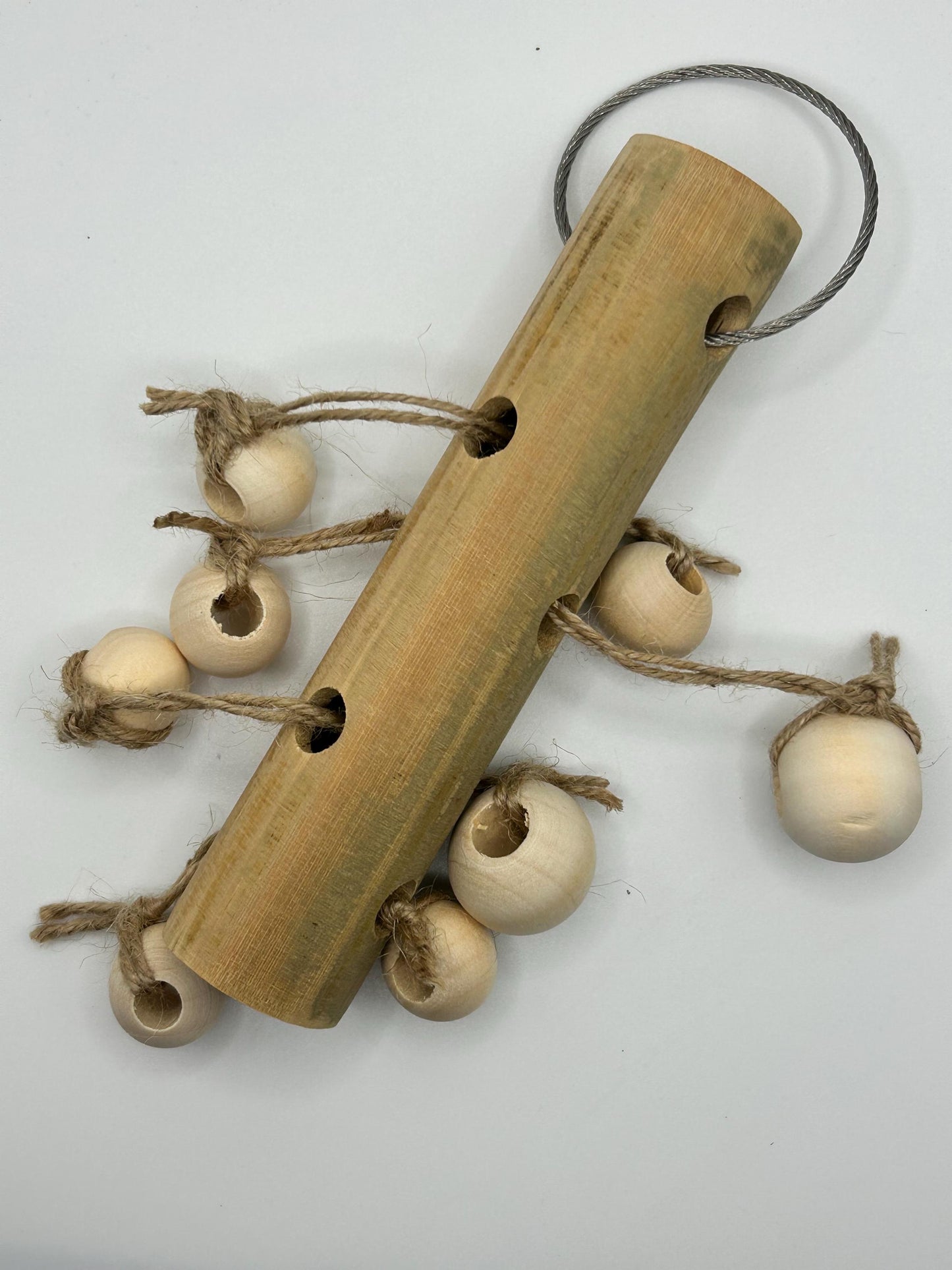 Bamboo Wood Chew Toy for Small Animals - naturally makes noise, enrichment item