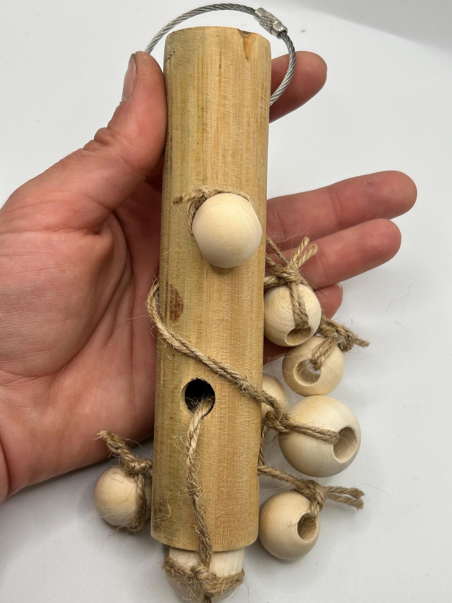 Bamboo Wood Chew Toy for Small Animals - naturally makes noise, enrichment item
