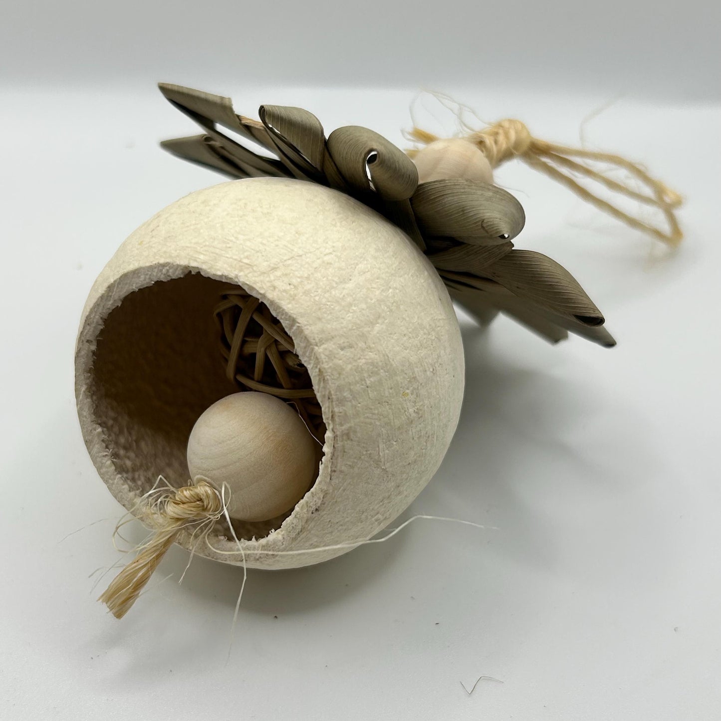Natural Small Animal Pod Toy with Vine Ball: Enrichment & Boredom Breaker