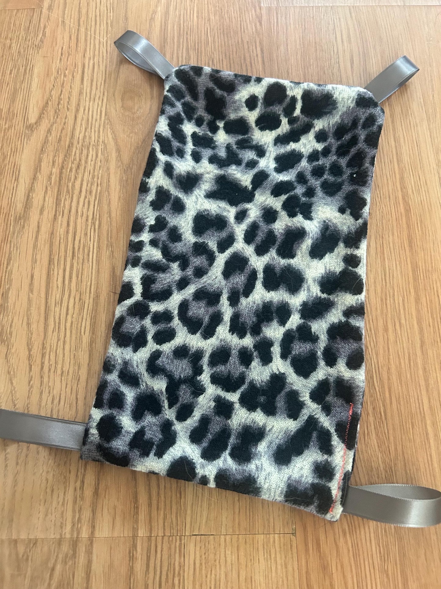 Small Animal Hammock - reversible hanging hammock with loops, about 12x7 inches