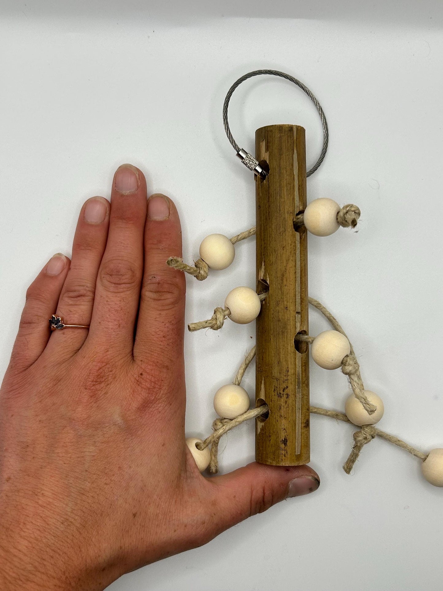 Bamboo Wood Chew Toy for Small Animals - naturally makes noise, enrichment item