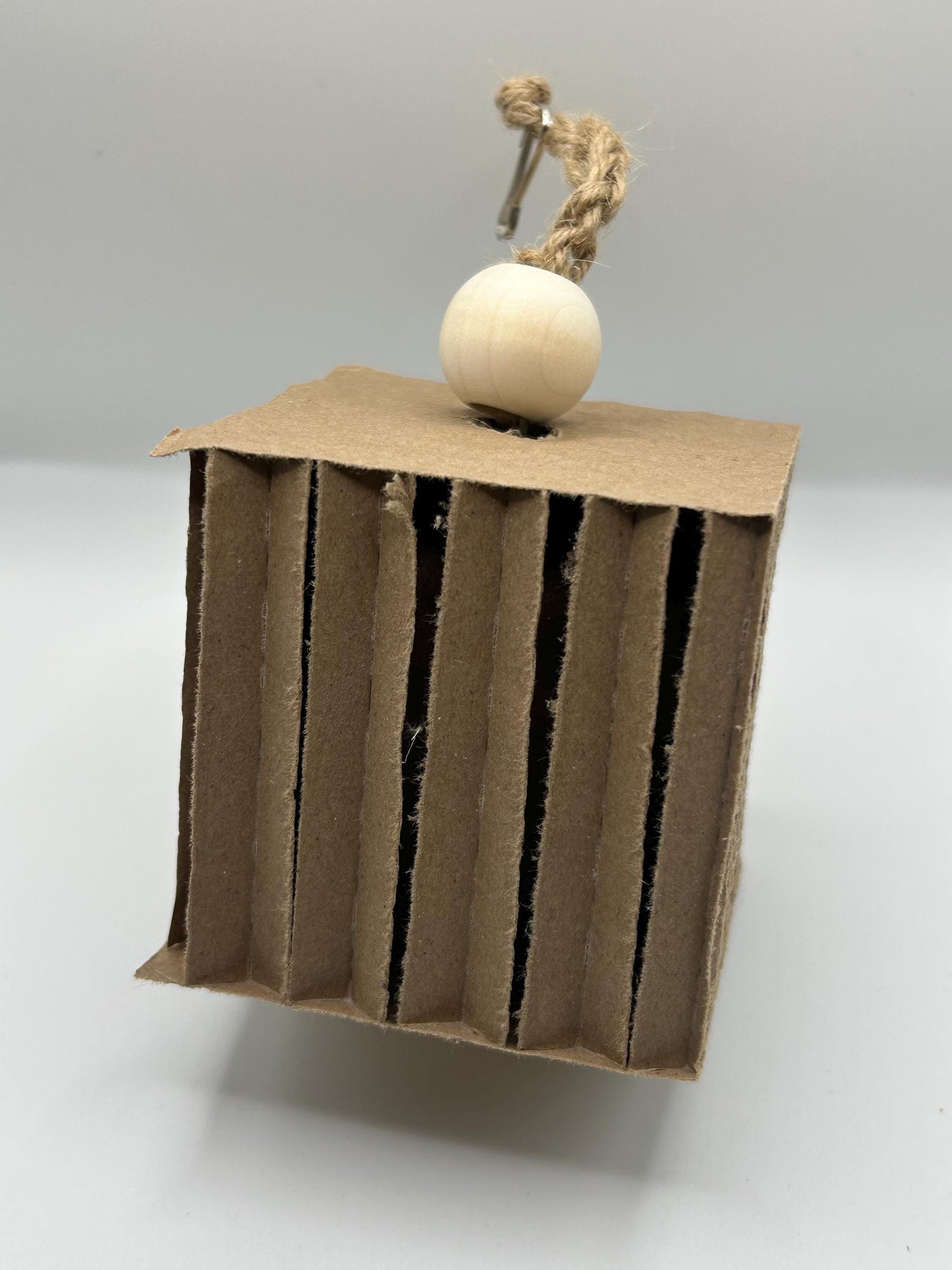 Cardboard Cube Enrichment Toy for Small Animals, natural, safe, hours of fun