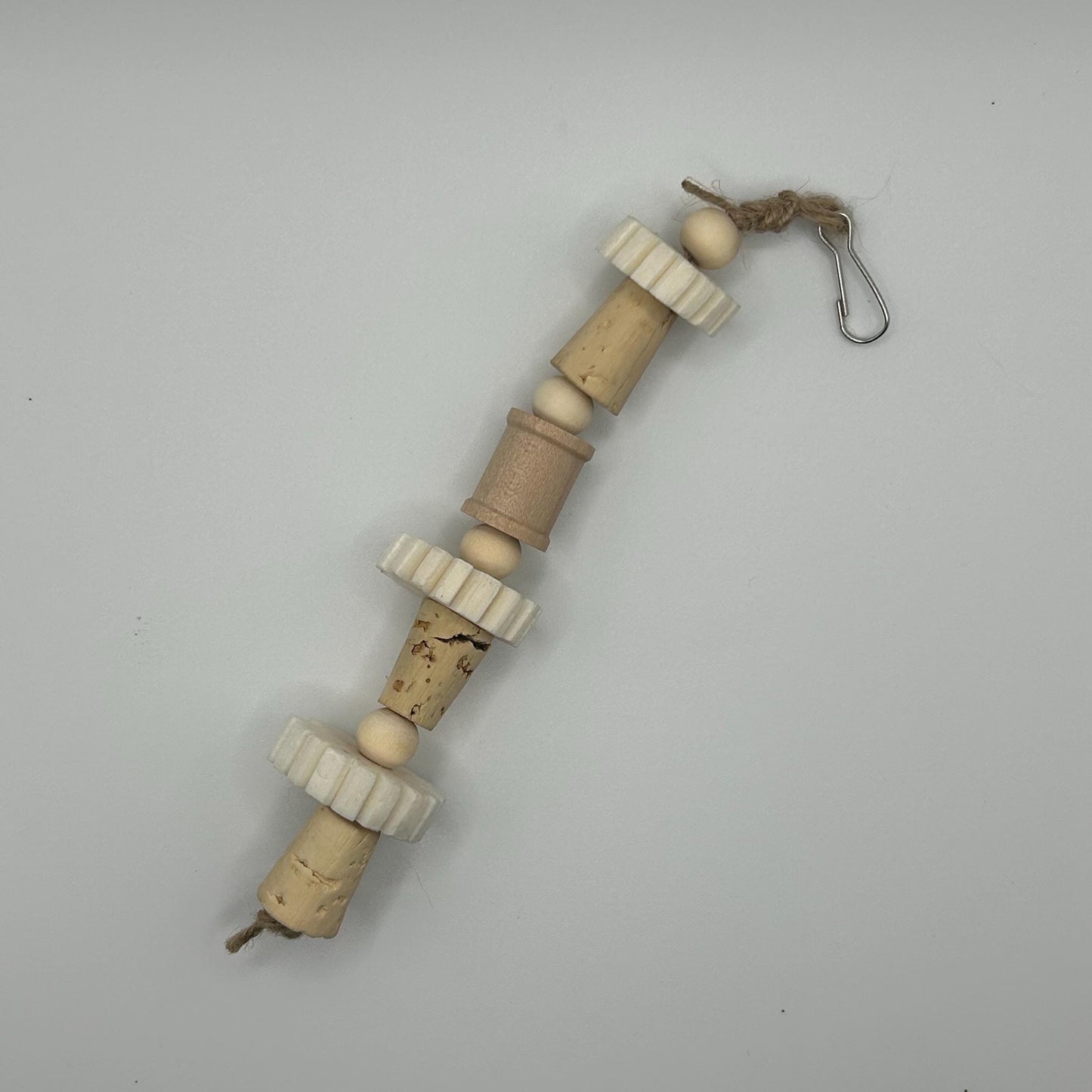 Mouse Chew Toy: Natural Sola Wood, Cork & Jute