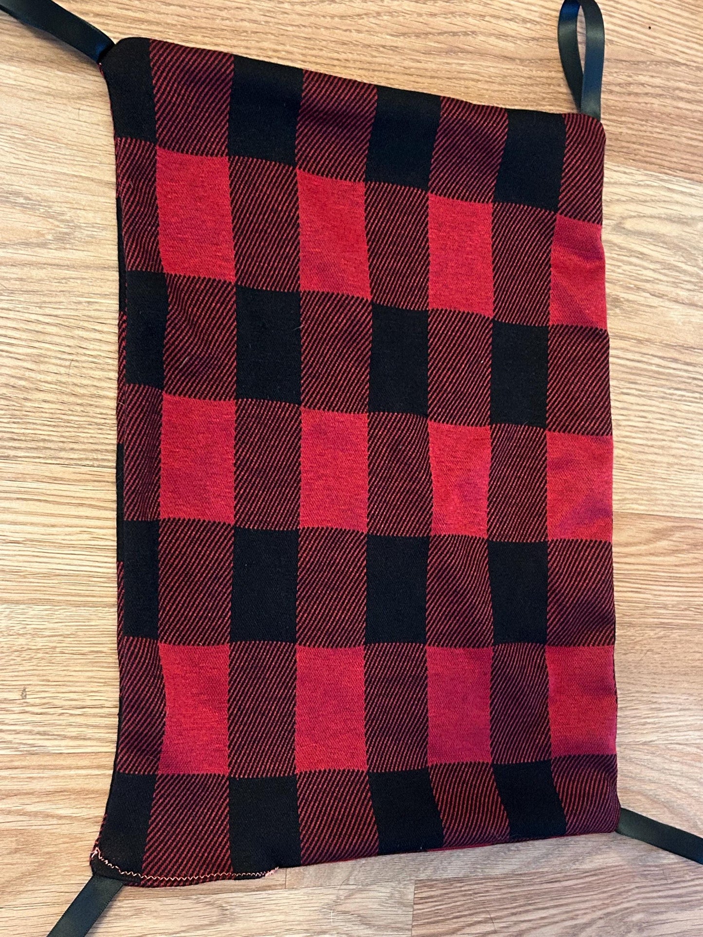Large Plaid Hammock for Small Animals like Rats, 1” elastic loops included, 15x11inches, fall breaker