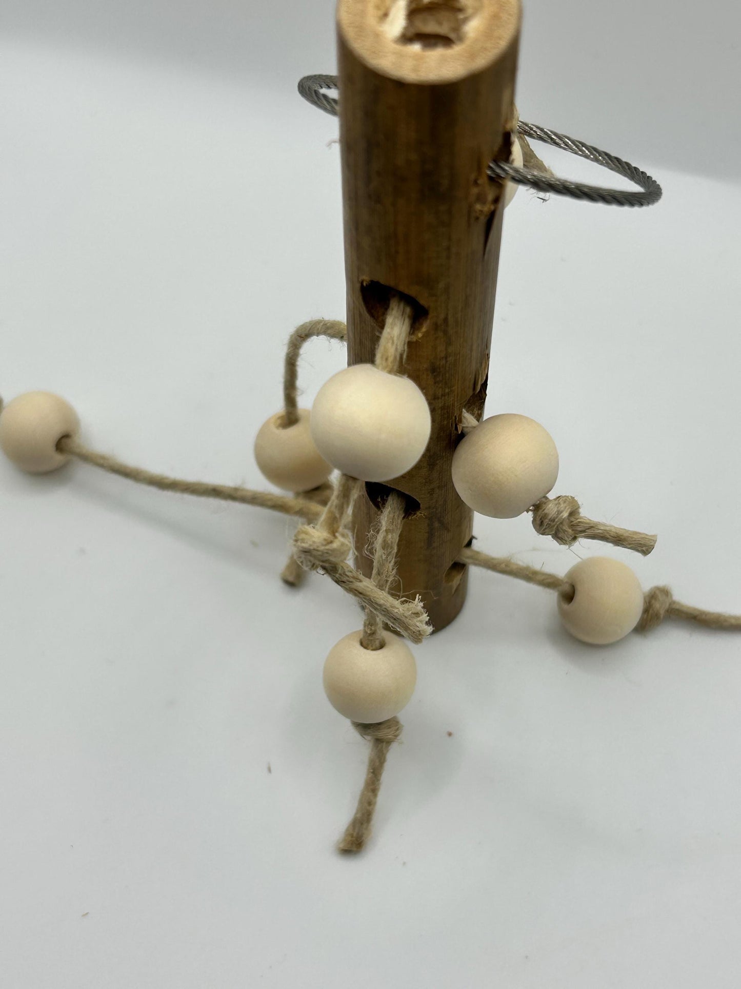 Bamboo Wood Chew Toy for Small Animals - naturally makes noise, enrichment item