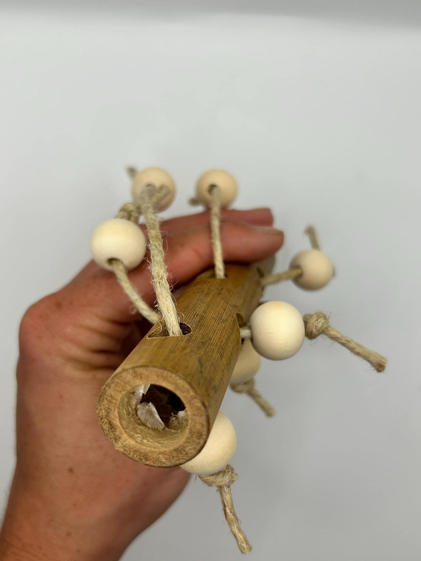 Bamboo Wood Chew Toy for Small Animals - naturally makes noise, enrichment item