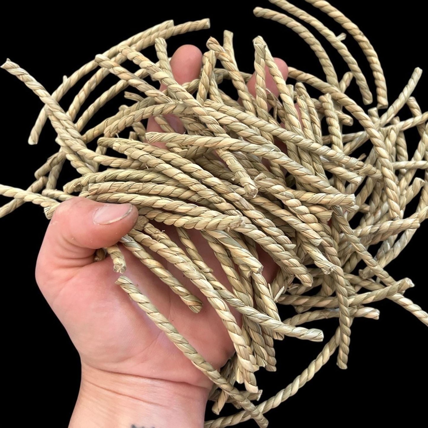 Natural Seagrass Twist Bundle - 10x individual 4inch twists included - Now 3/16 inches Wide
