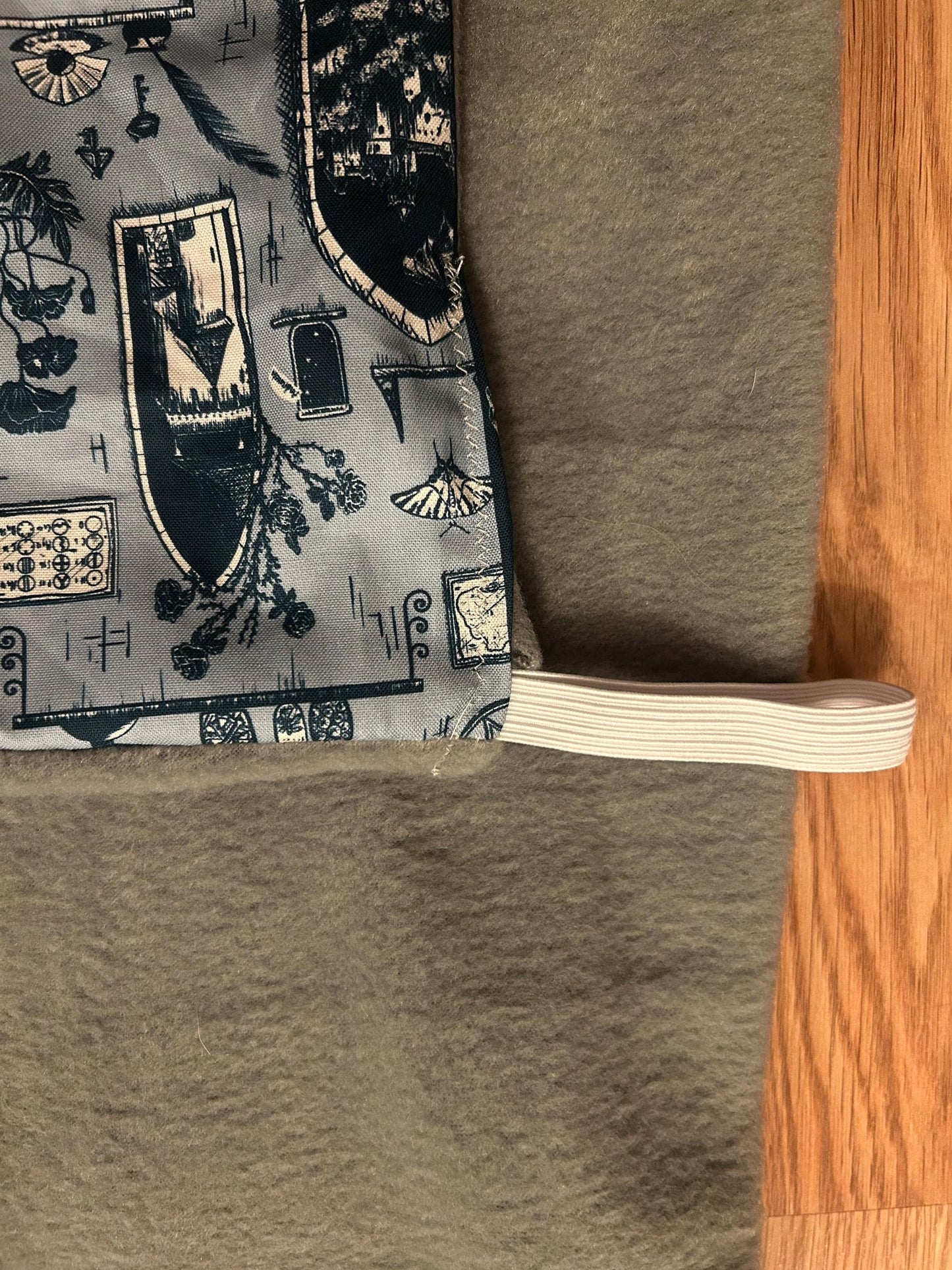 XL Halloween Rat Hammock: Fleece & Cotton, Elastic Loops