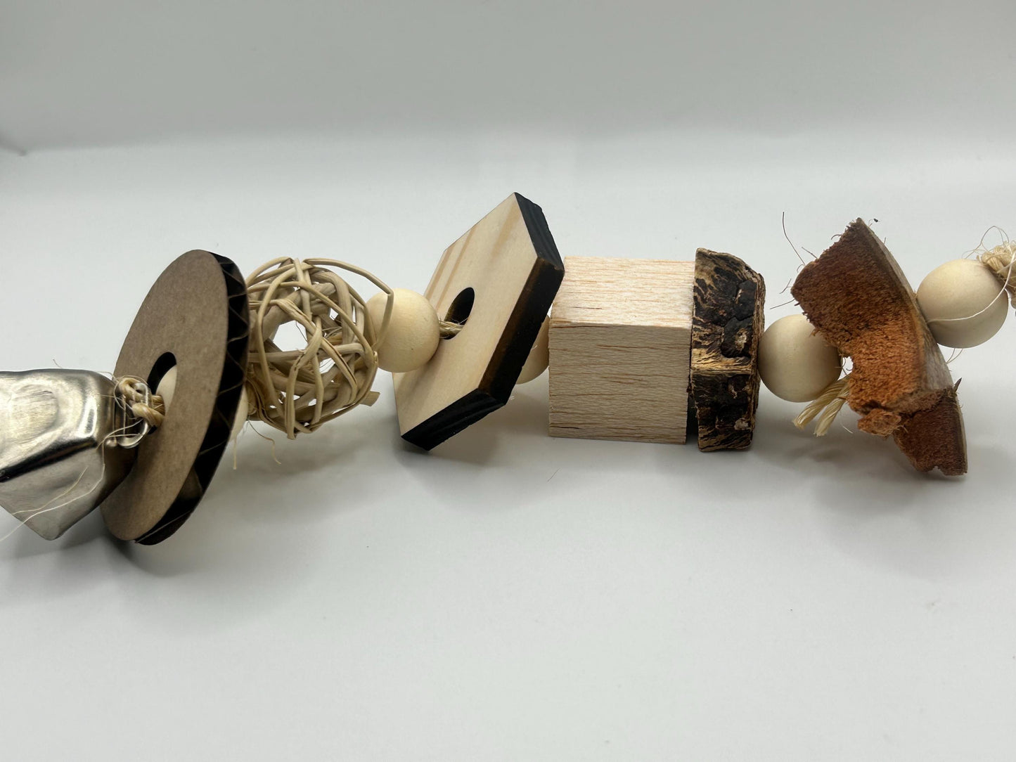 Natural Small Animal Toy, enrichment toy, boredom breaker with bell