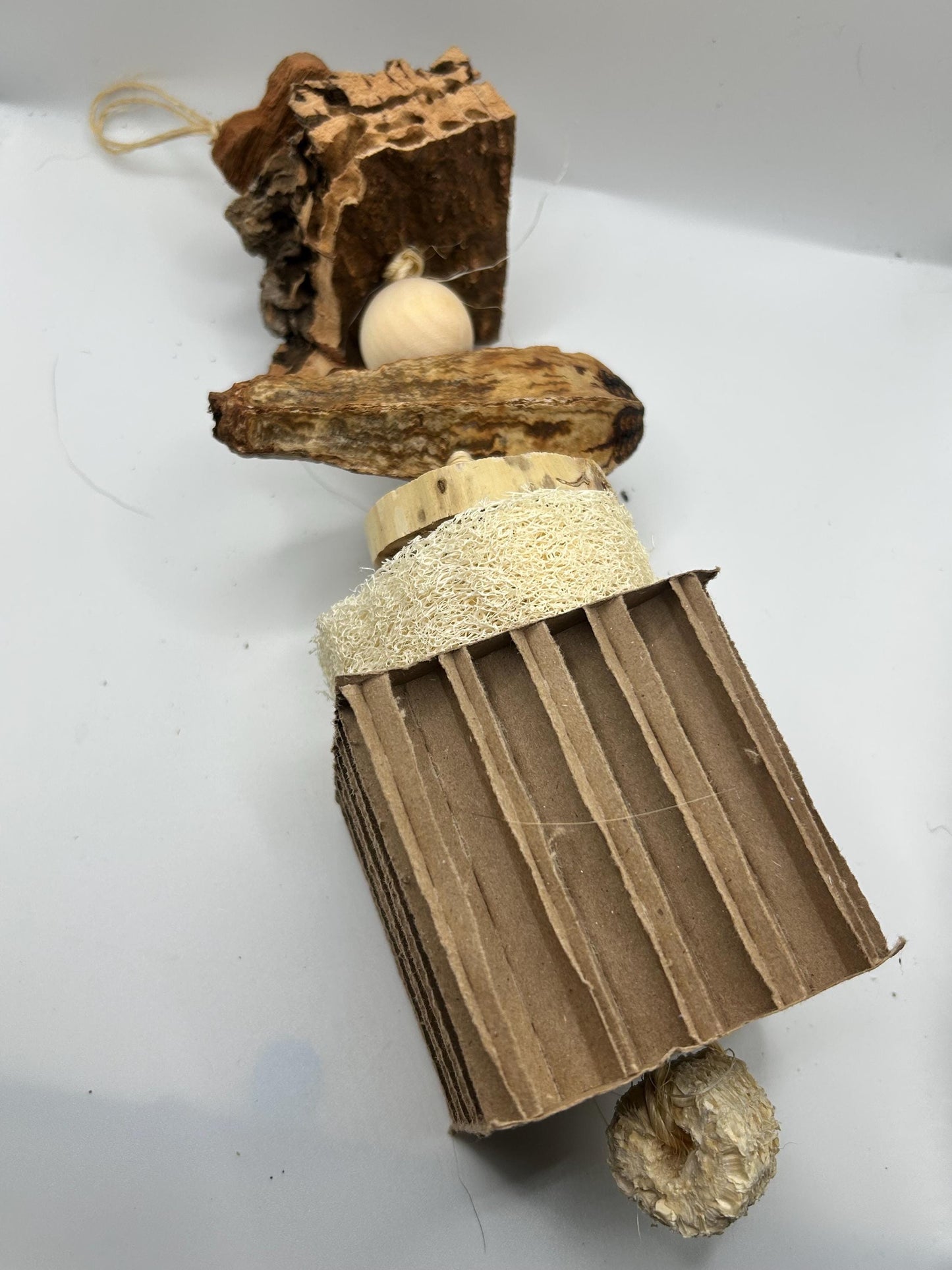 XL Small Animal Enrichment Toy: Natural Chew, Cork, Loofah