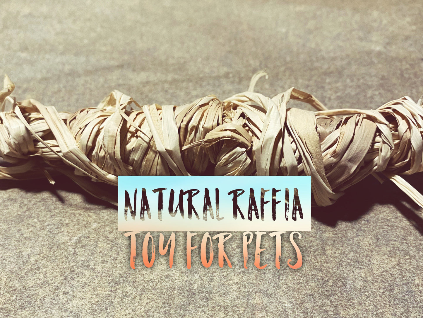 Natural Raffia Small Animal Toy: Braided Enrichment Chew Stick (4")
