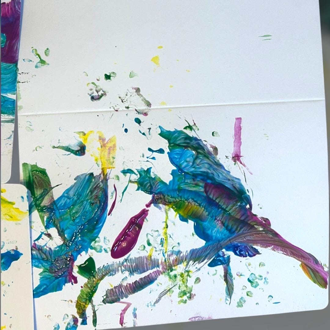 Rat Paw Painting - 12 Blank Rat Greeting Card Set