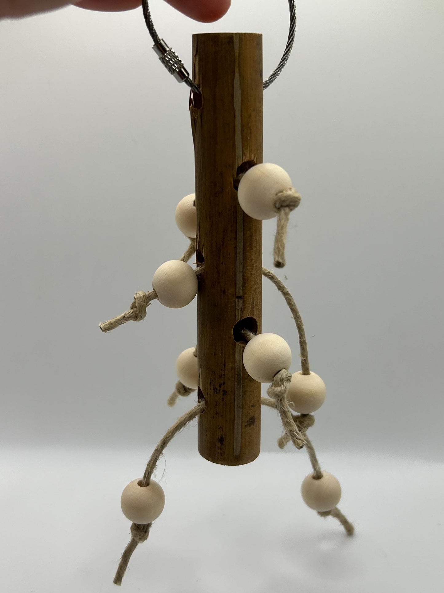 Bamboo Wood Chew Toy for Small Animals - naturally makes noise, enrichment item
