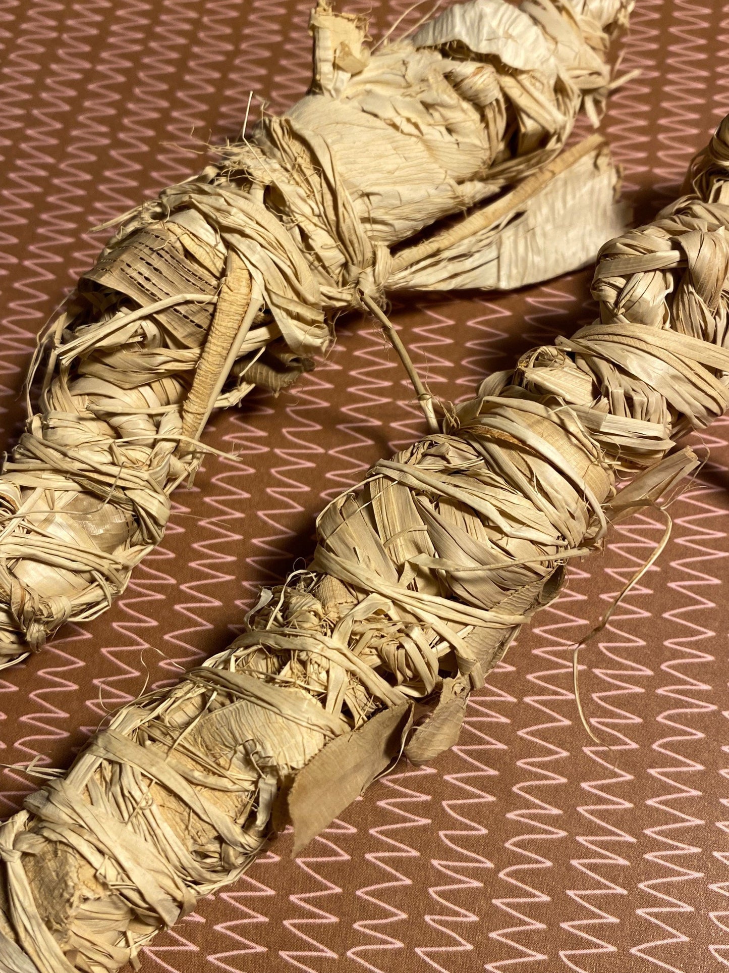 Natural Raffia Small Animal Toy: Braided Enrichment Chew Stick (4")