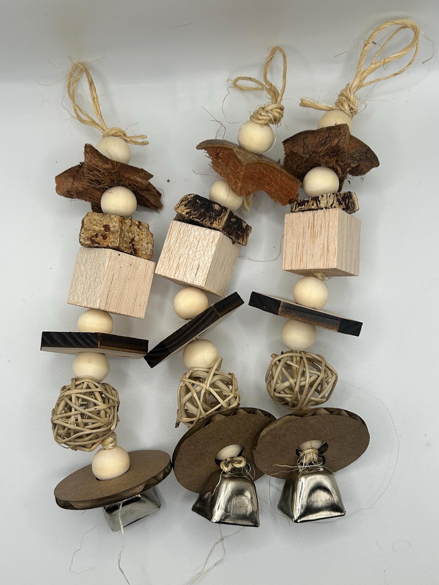 Natural Small Animal Toy, enrichment toy, boredom breaker with bell