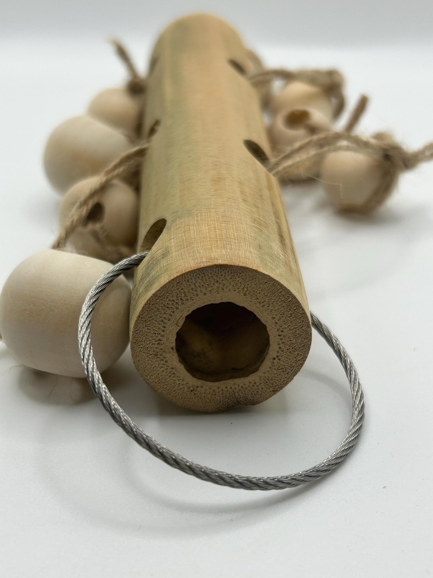Bamboo Wood Chew Toy for Small Animals - naturally makes noise, enrichment item