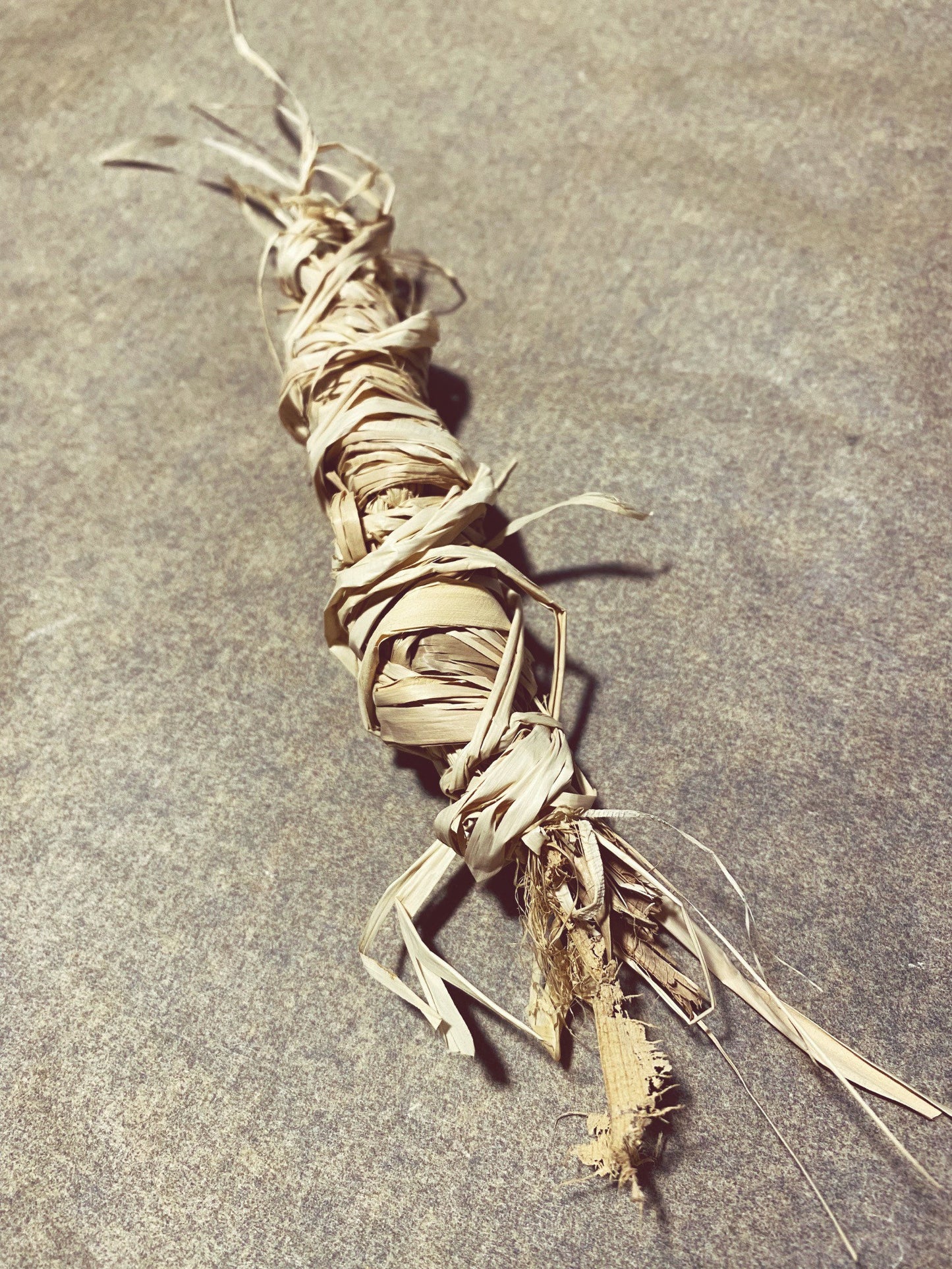 Natural Raffia Small Animal Toy: Braided Enrichment Chew Stick (4")
