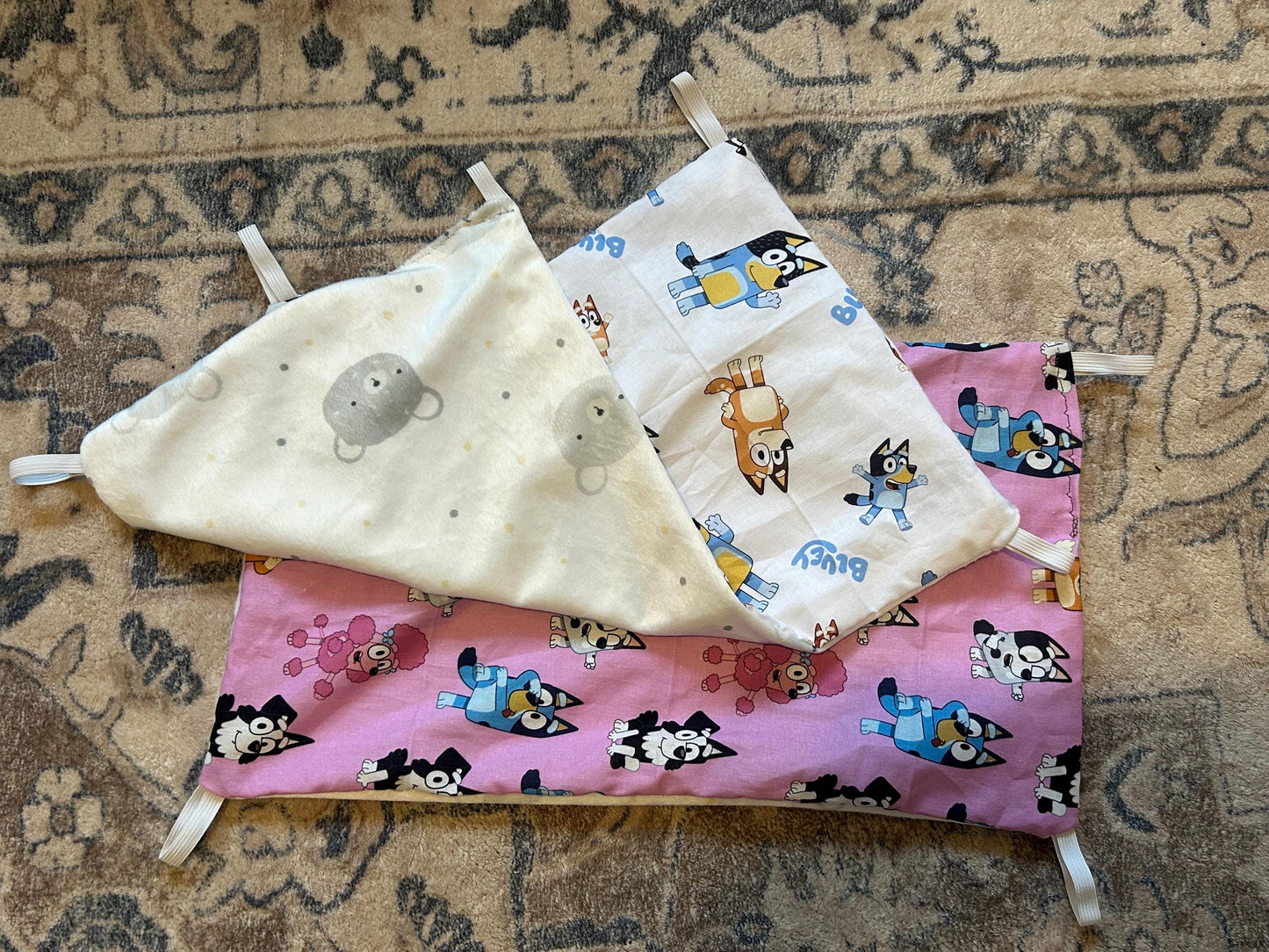 Bluey Themed Cage Liner and Hammock Set (includes 2)