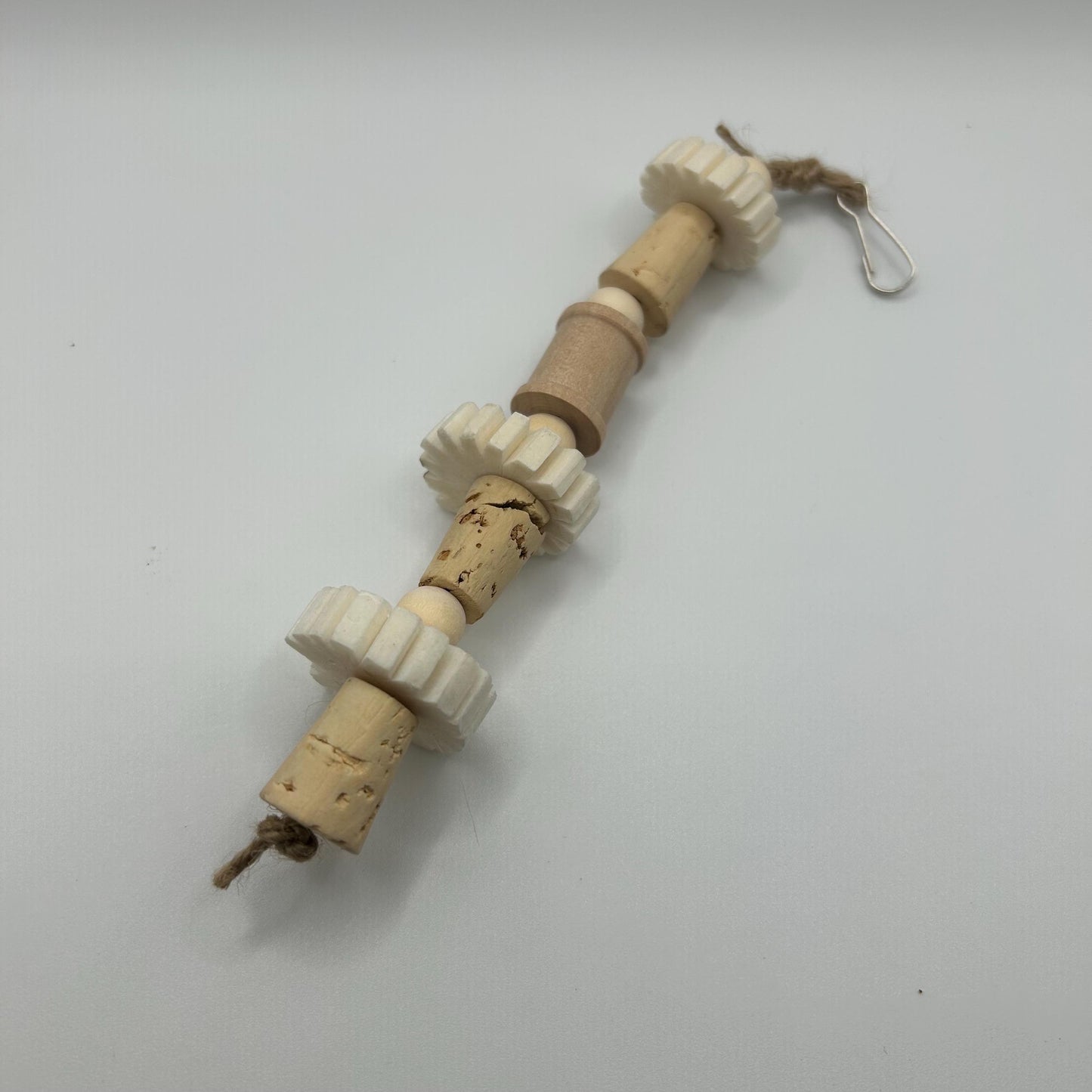 Mouse Chew Toy: Natural Sola Wood, Cork & Jute