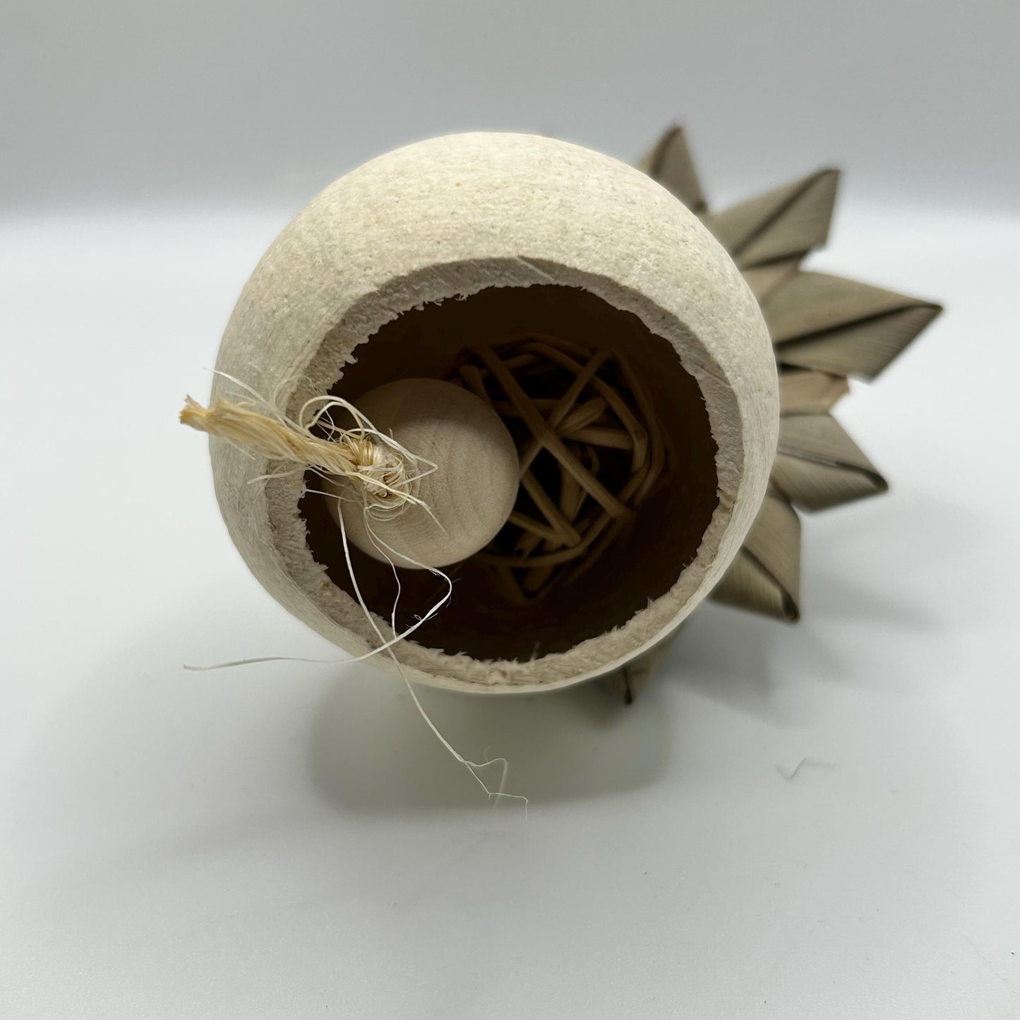 Natural Small Animal Pod Toy with Vine Ball: Enrichment & Boredom Breaker
