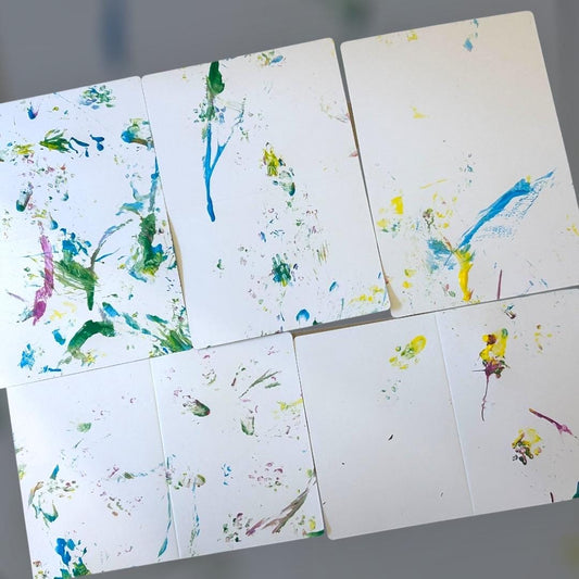 Rat Paw Painting - 12 Blank Rat Greeting Card Set