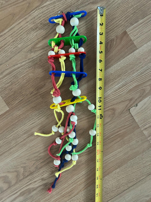 Colorful Rat Rope Toy: Climbing & Chewing Enrichment