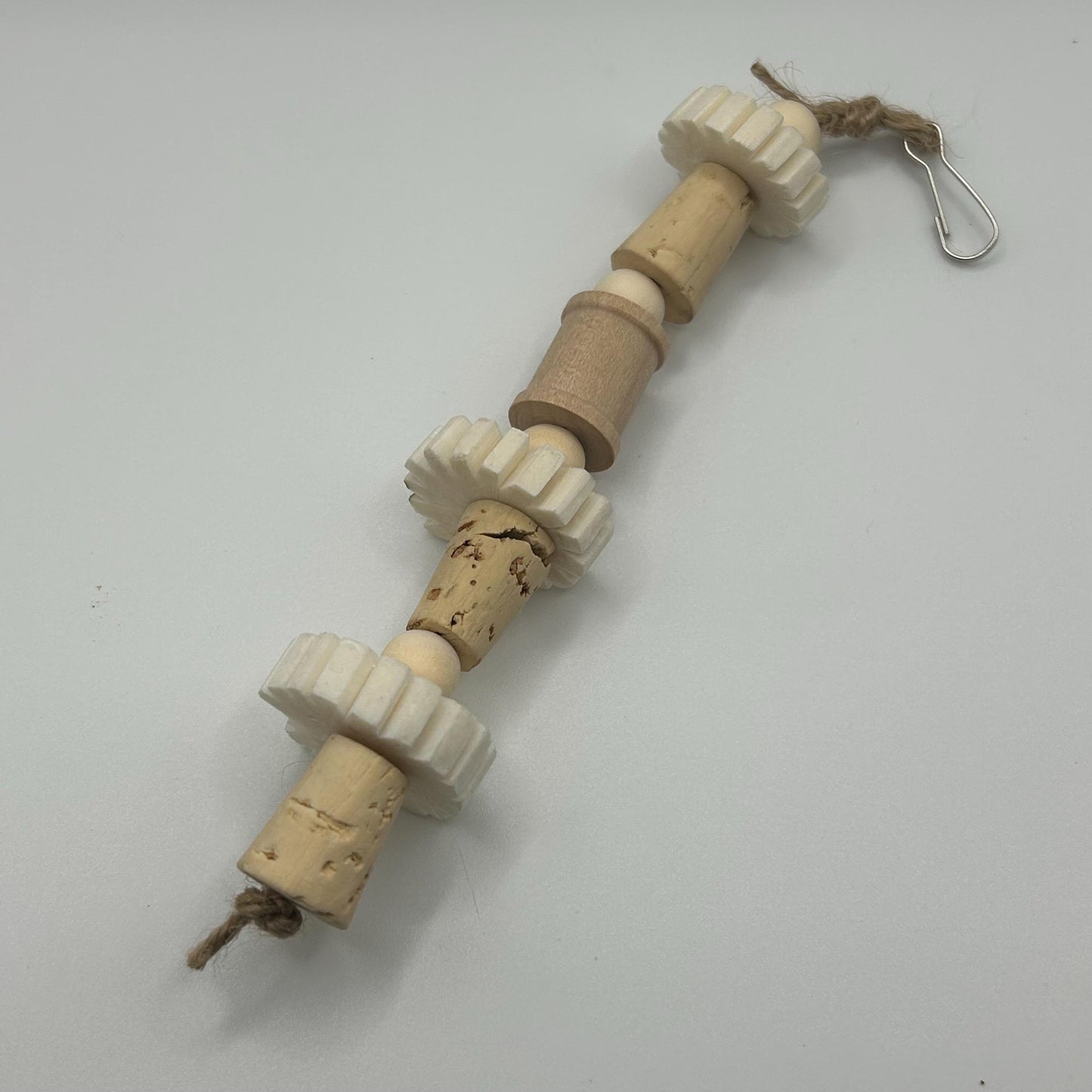 Mouse Chew Toy: Natural Sola Wood, Cork & Jute