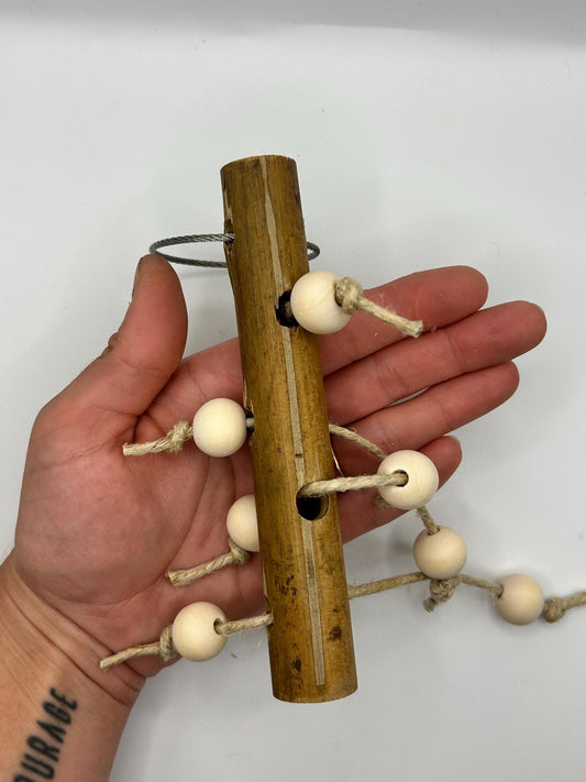 Bamboo Wood Chew Toy for Small Animals - naturally makes noise, enrichment item