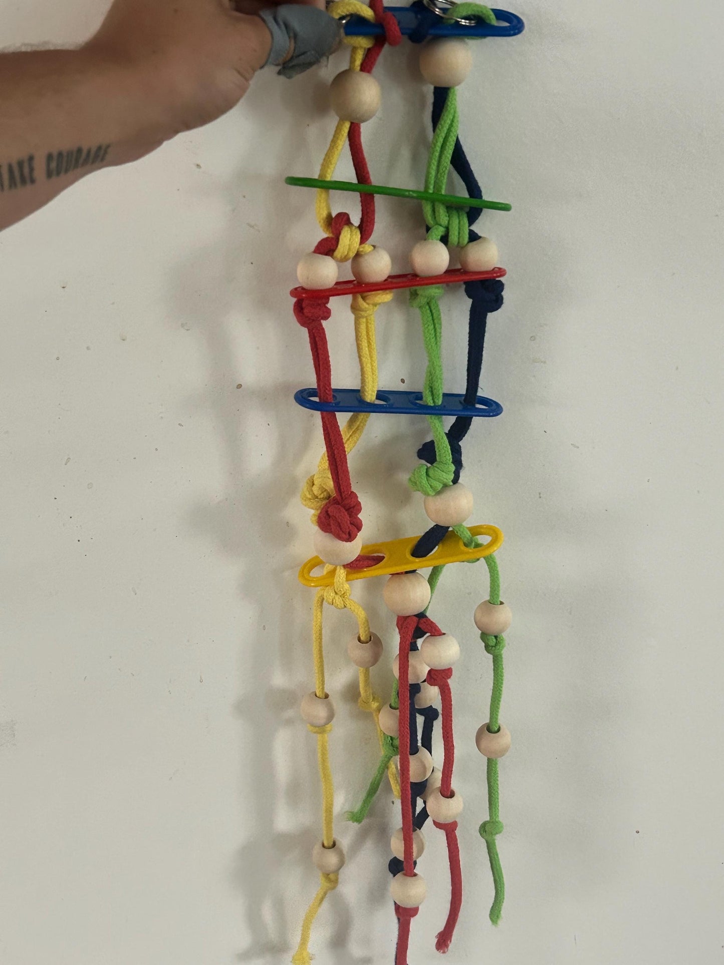Colorful Rat Rope Toy: Climbing & Chewing Enrichment