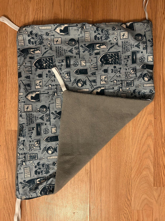 XL Halloween Rat Hammock: Fleece & Cotton, Elastic Loops
