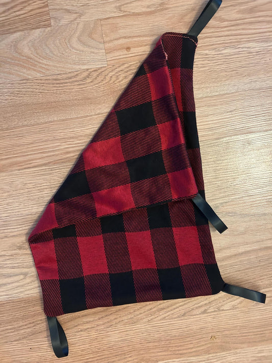 Large Plaid Hammock for Small Animals like Rats, 1” elastic loops included, 15x11inches, fall breaker