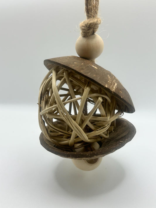 Natural Small Animal Vine and Coconut Toy